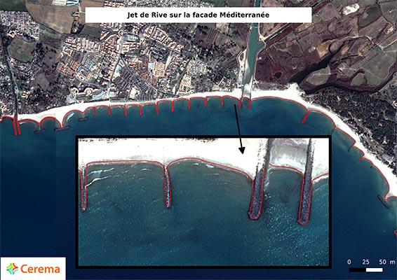 Jet de rive sur la façade Méditerranée