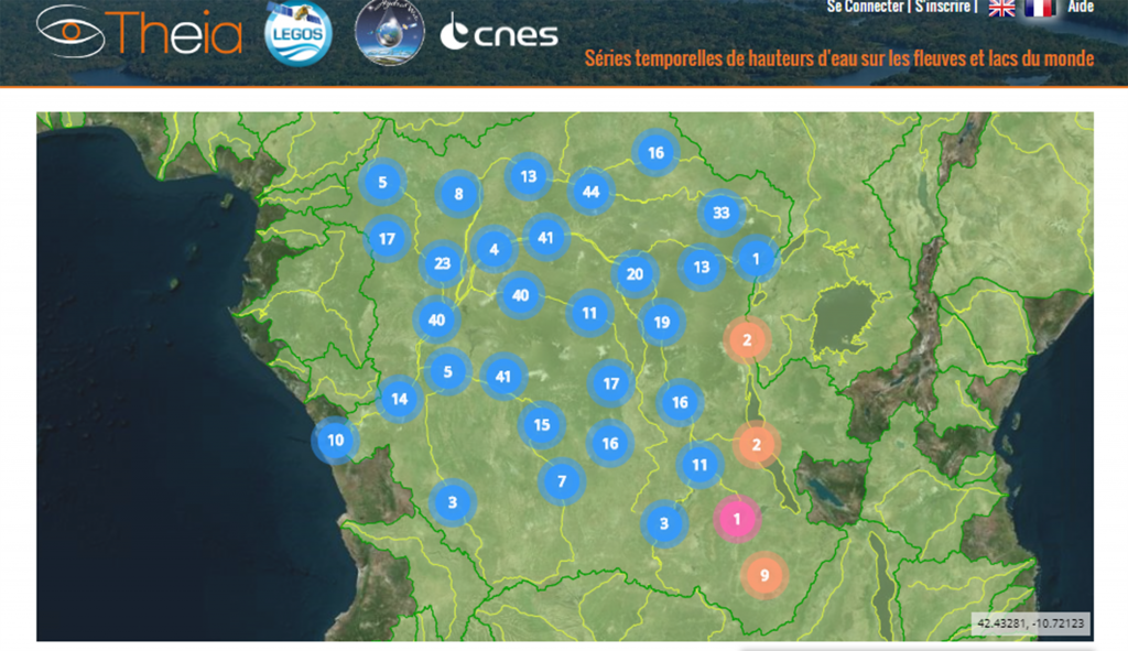 Congo Basin Coverage by Hydroweb