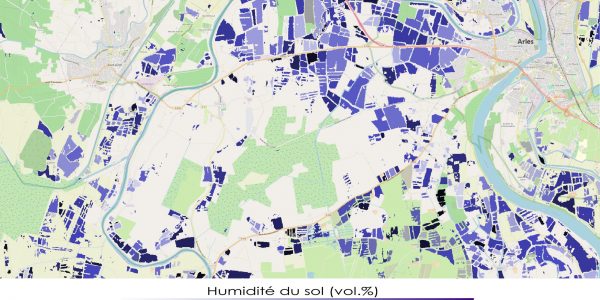 Soil Moisture at plot-scale Arles area (France)