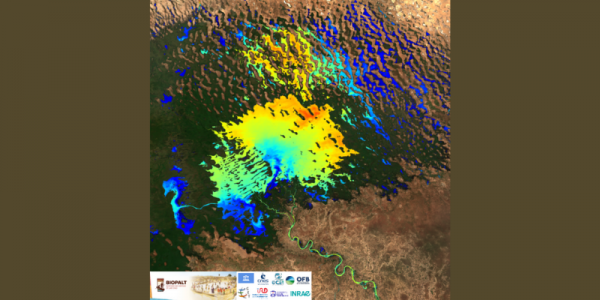 Concentrations en matières en suspension (mg/l) du Lac Tchad réalisé à partir d’une image Sentinel-2.