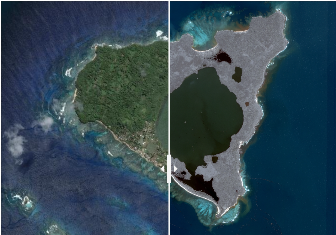 L'île de Nomuka couverte de cendres après l'explosion du volcan Tonga-Hunga Ha’apai