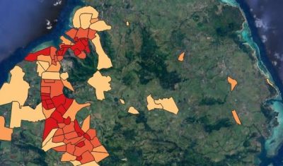 Ile Maurice – Distribution spatiale du moustique Aedes albopictus vecteur de la dengue