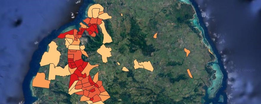 Ile Maurice – Distribution spatiale du moustique Aedes albopictus vecteur de la dengue