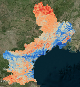 Cartes de prédiction du Réservoir Utile des sols en Languedoc-Roussillon 
