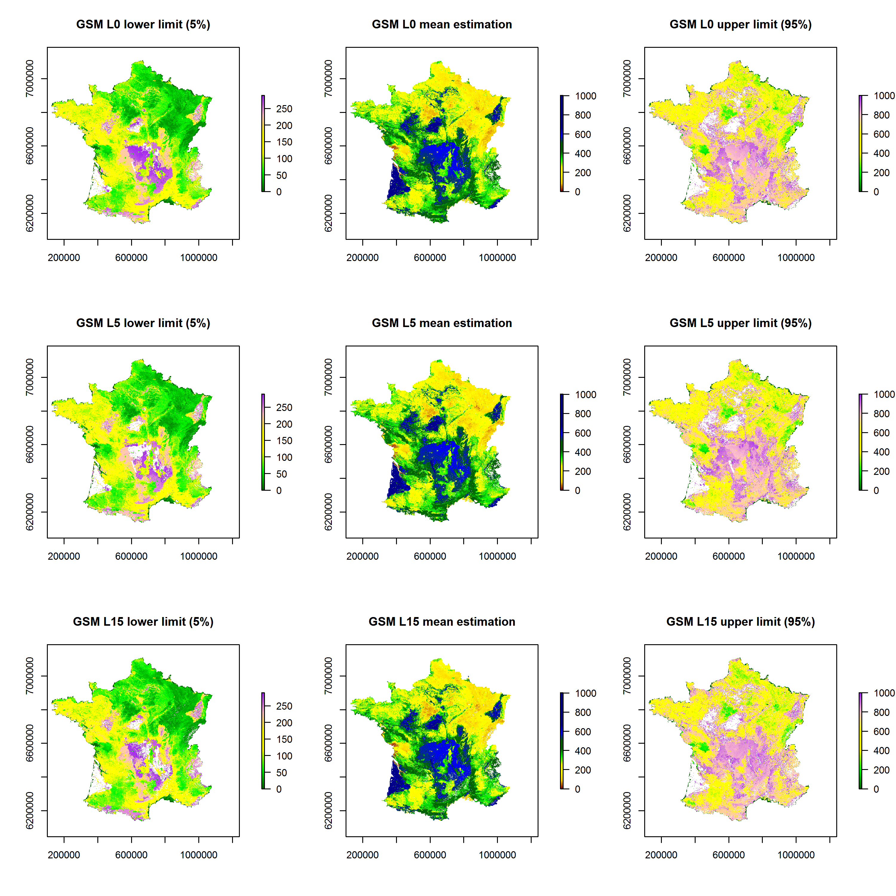 Sand content maps for the 0-5 cm, 5-15 cm and 15-30 cm soil layers according to the GlobalSoilMap specifications for metropolitan France 