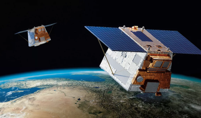 Illustration de la constellation de satellites CO3D © CNES/REACTIVE PROD, 2025